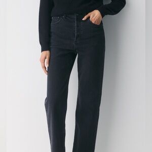 47. Aritzia Denim Forum Black Arlo High Rise Straight Jeans Size 30